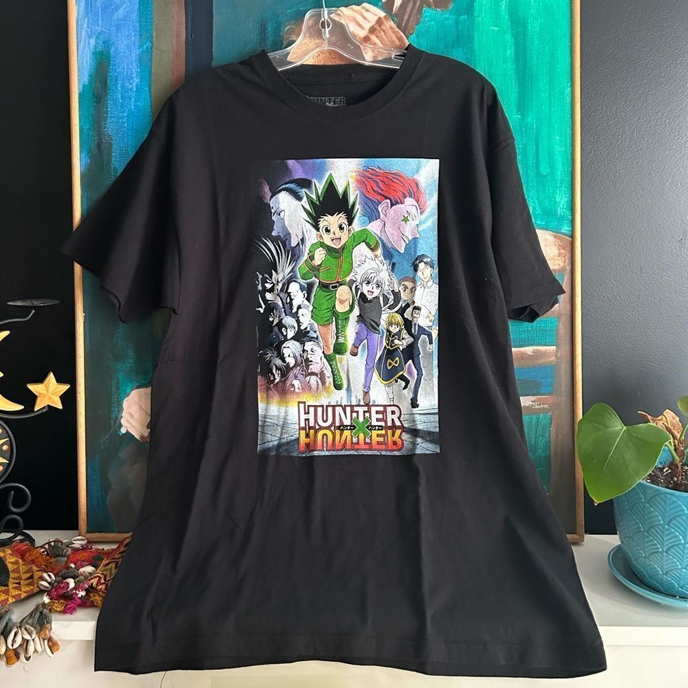 Hunter X Hunter Anime Graphic Black T-Shirt L